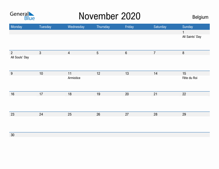 Fillable November 2020 Calendar