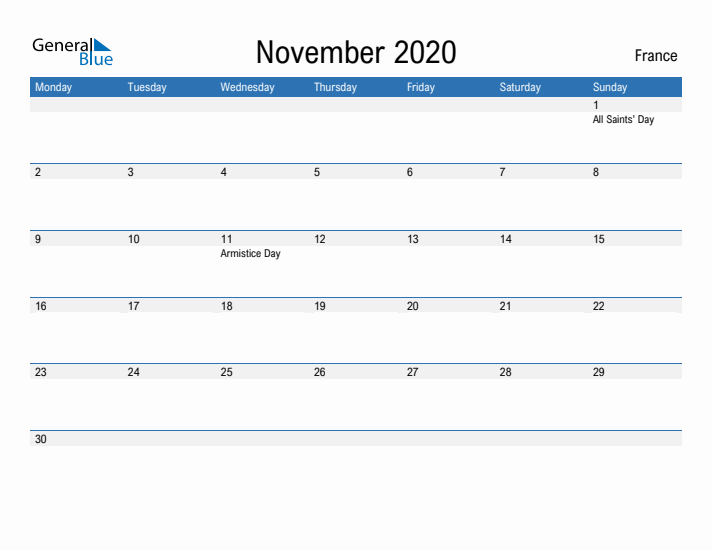 Fillable November 2020 Calendar