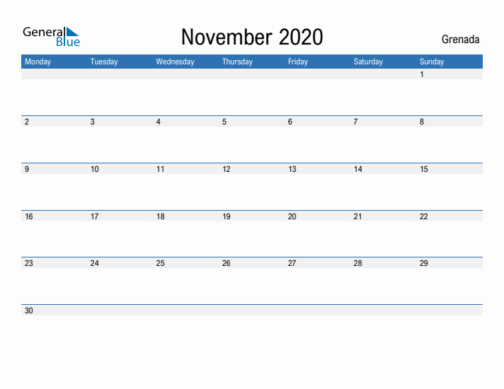 Fillable November 2020 Calendar