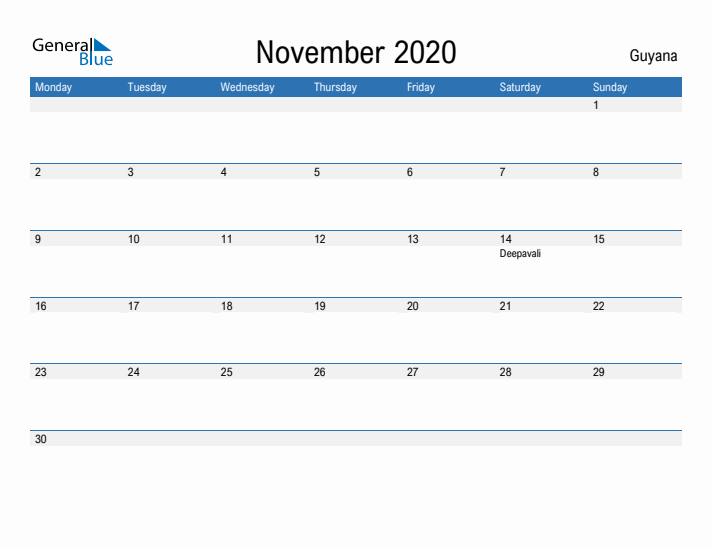 Fillable November 2020 Calendar