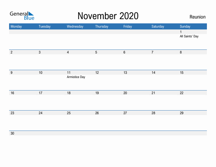 Fillable November 2020 Calendar