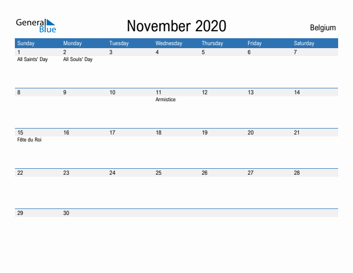 Fillable November 2020 Calendar