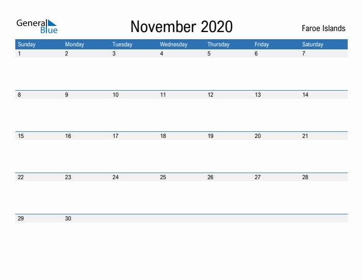 Fillable November 2020 Calendar