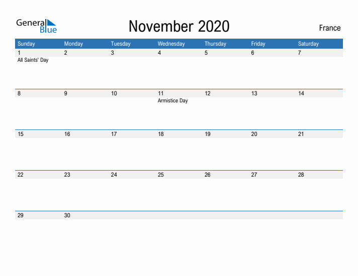 Fillable November 2020 Calendar