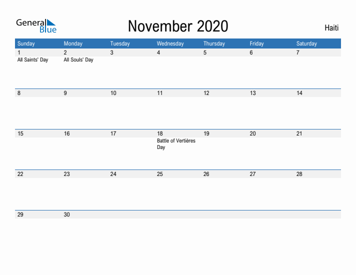 Fillable November 2020 Calendar