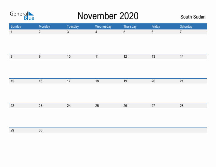 Fillable November 2020 Calendar