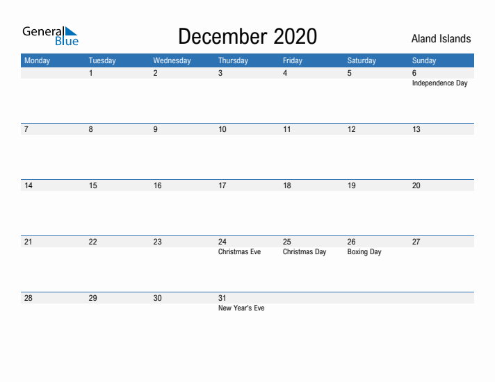 Fillable December 2020 Calendar