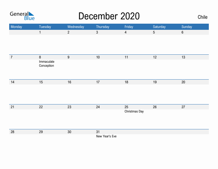 Fillable December 2020 Calendar