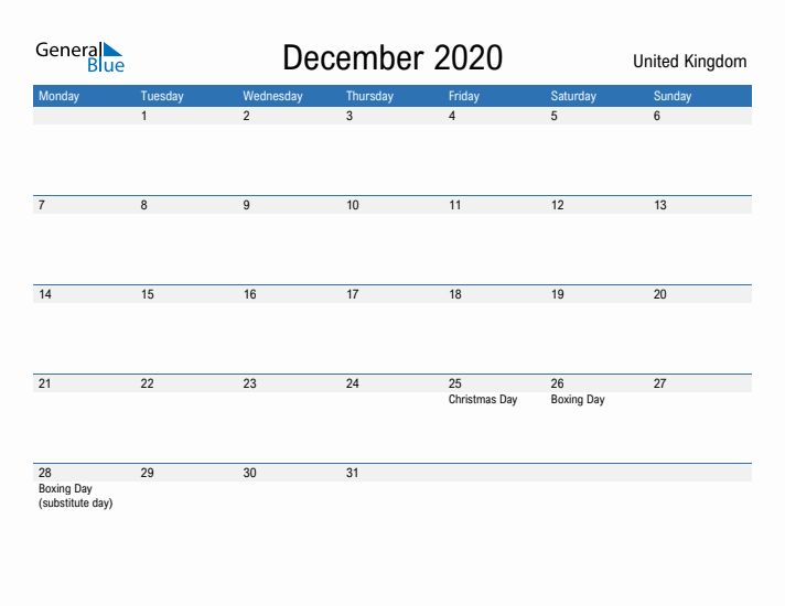 Fillable December 2020 Calendar