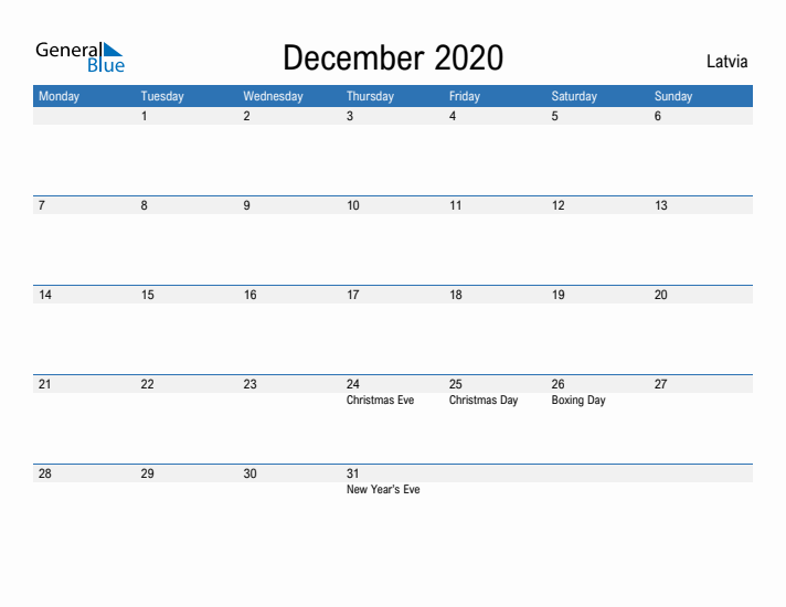 Fillable December 2020 Calendar