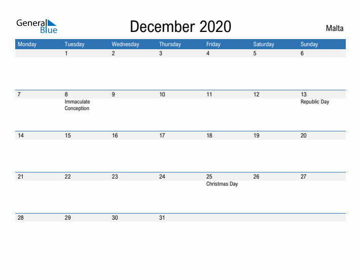 Fillable December 2020 Calendar