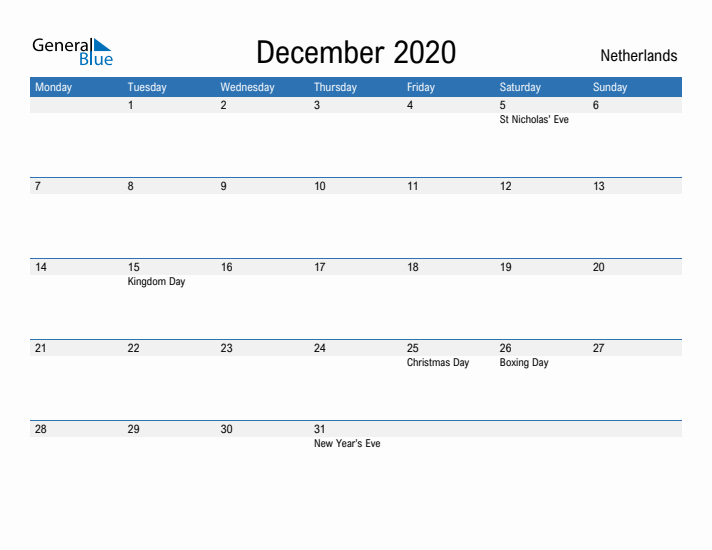 Fillable December 2020 Calendar