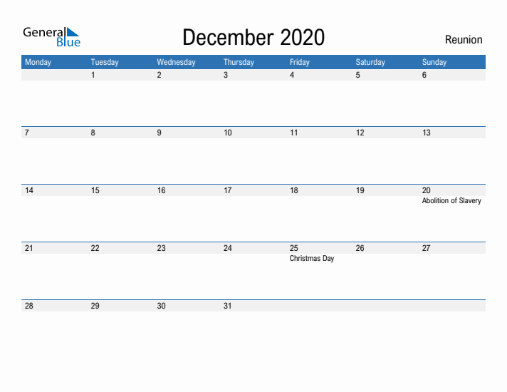 Fillable December 2020 Calendar