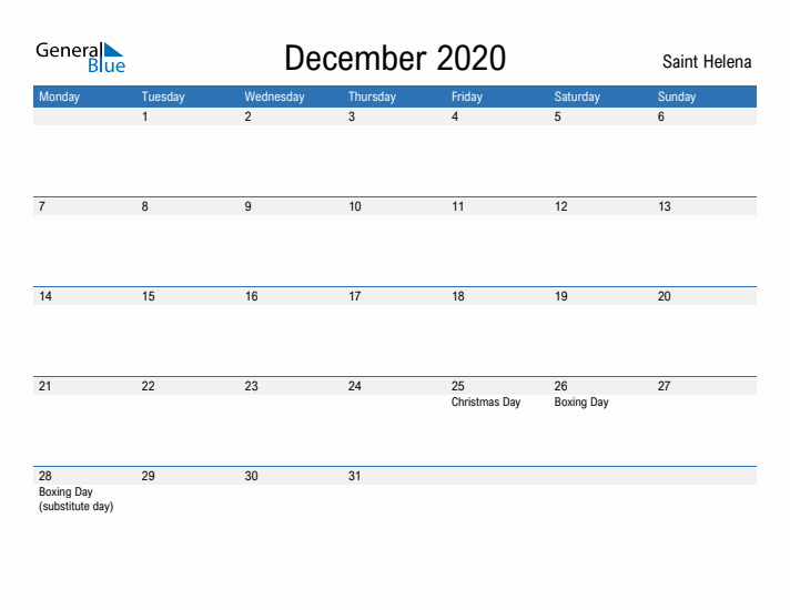 Fillable December 2020 Calendar