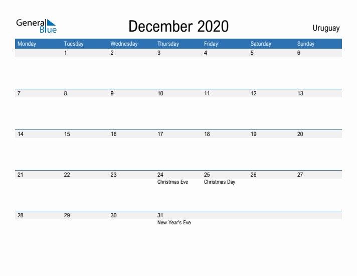 Fillable December 2020 Calendar