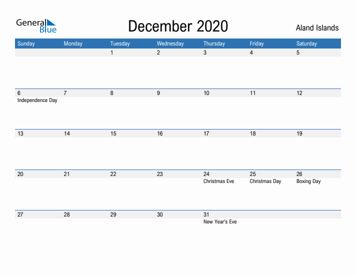 Fillable December 2020 Calendar