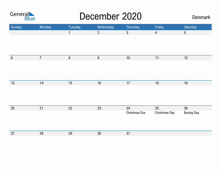 Fillable December 2020 Calendar