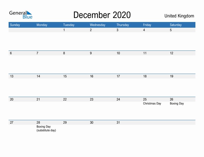 Fillable December 2020 Calendar