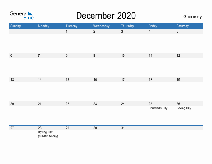 Fillable December 2020 Calendar