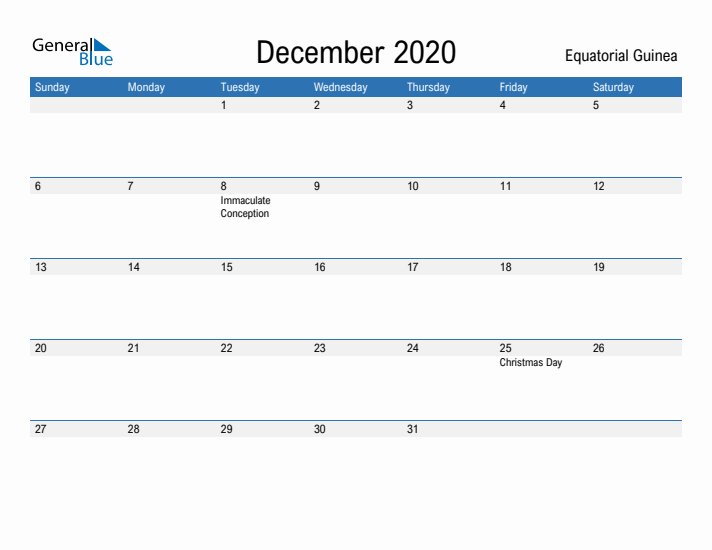 Fillable December 2020 Calendar