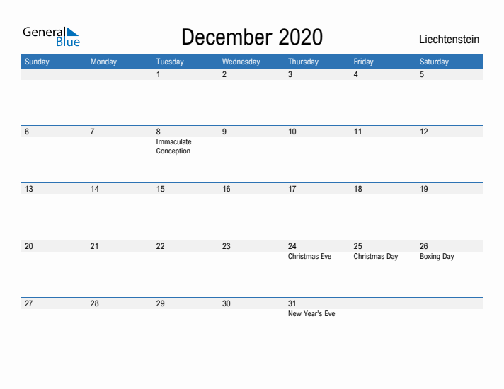 Fillable December 2020 Calendar