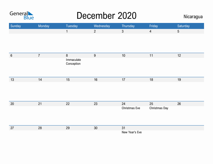 Fillable December 2020 Calendar