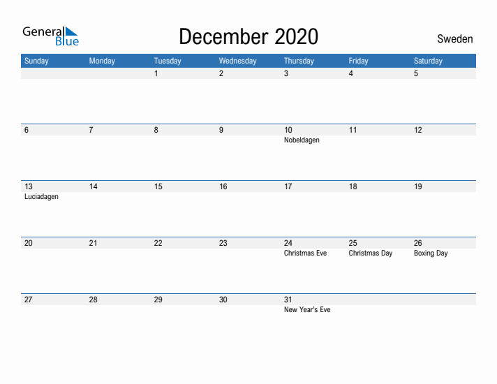 Fillable December 2020 Calendar