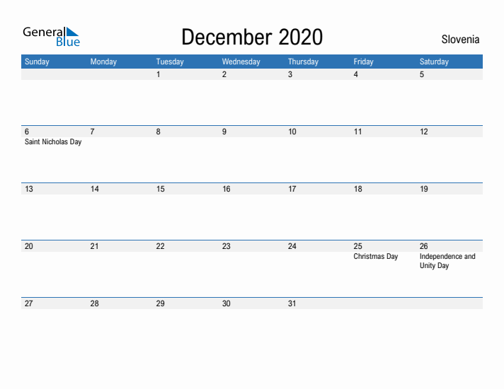 Fillable December 2020 Calendar