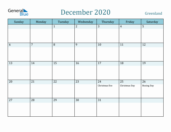 December 2020 Calendar with Holidays