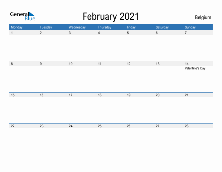 Fillable February 2021 Calendar