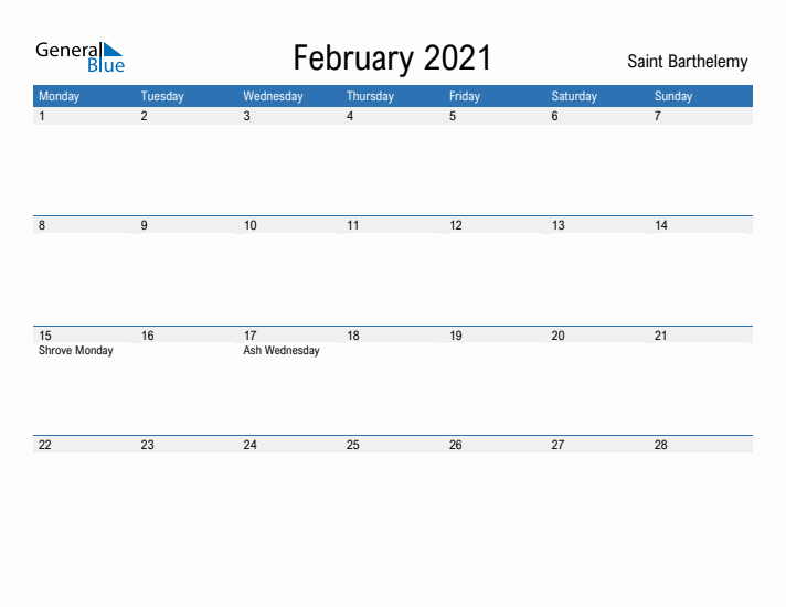 Fillable February 2021 Calendar