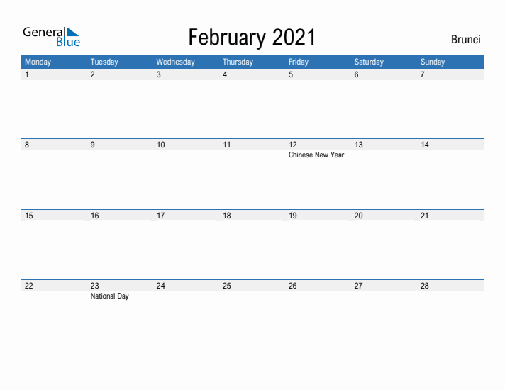 Fillable February 2021 Calendar