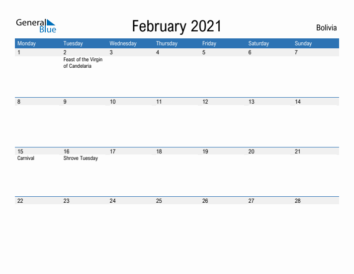 Fillable February 2021 Calendar