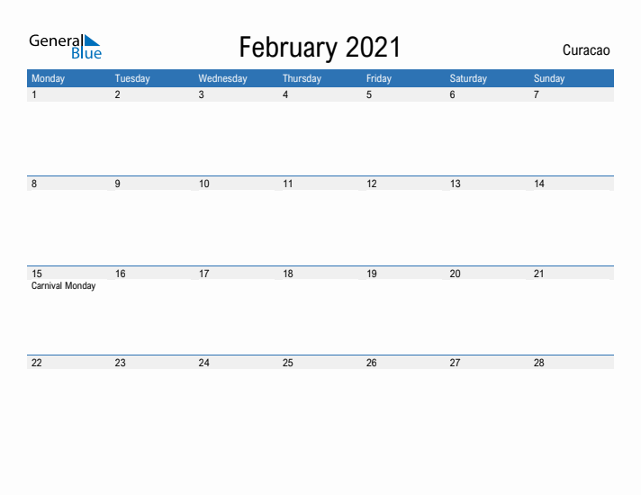 Fillable February 2021 Calendar