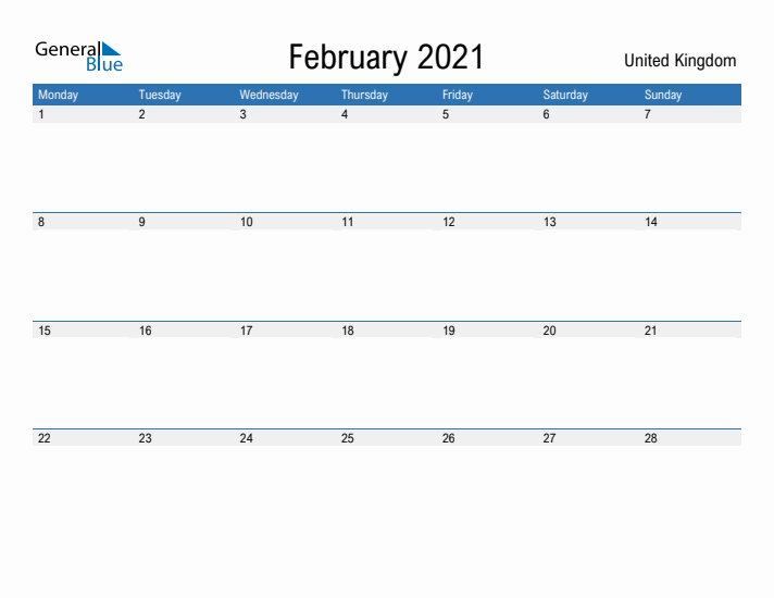 Fillable February 2021 Calendar