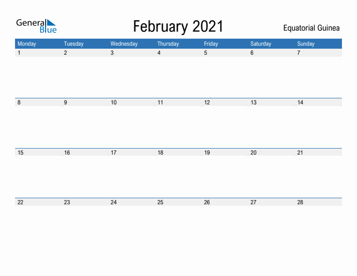 Fillable February 2021 Calendar