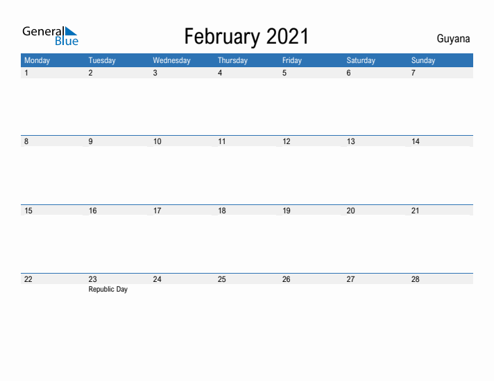 Fillable February 2021 Calendar