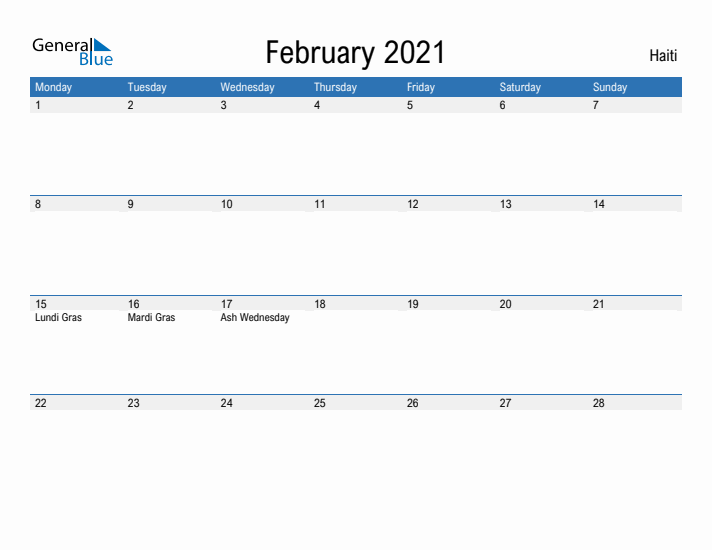 Fillable February 2021 Calendar