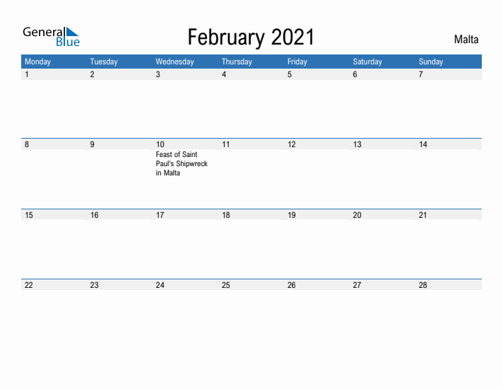 Fillable February 2021 Calendar