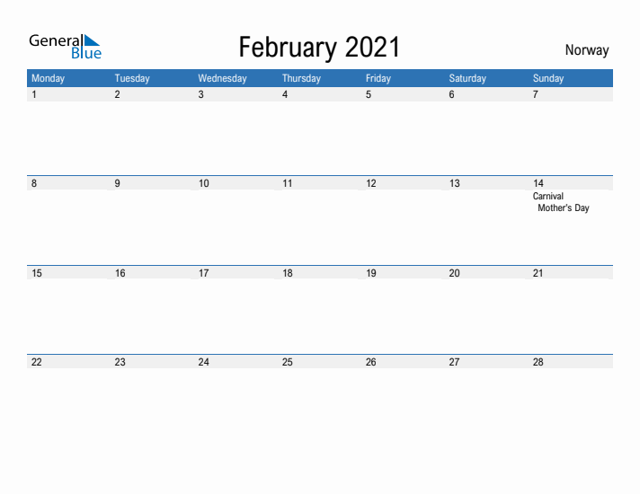 Fillable February 2021 Calendar