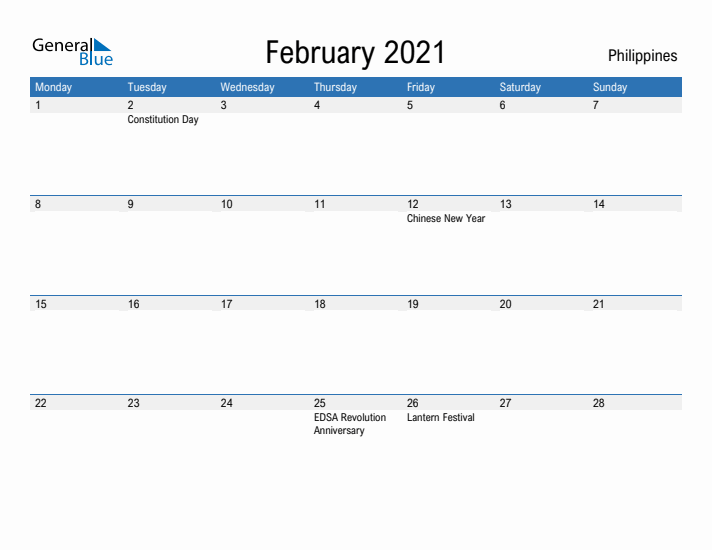 Fillable February 2021 Calendar