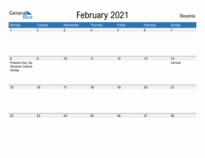 Fillable February 2021 Calendar