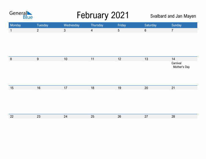 Fillable February 2021 Calendar