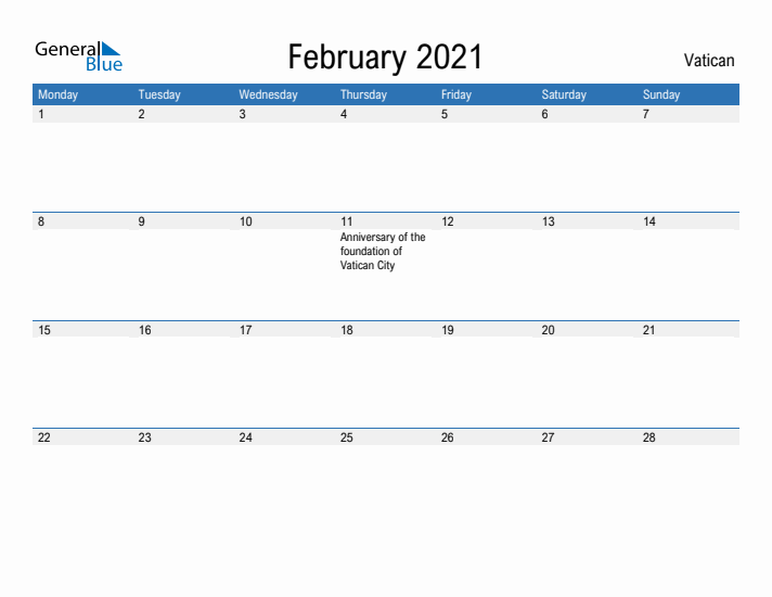 Fillable February 2021 Calendar