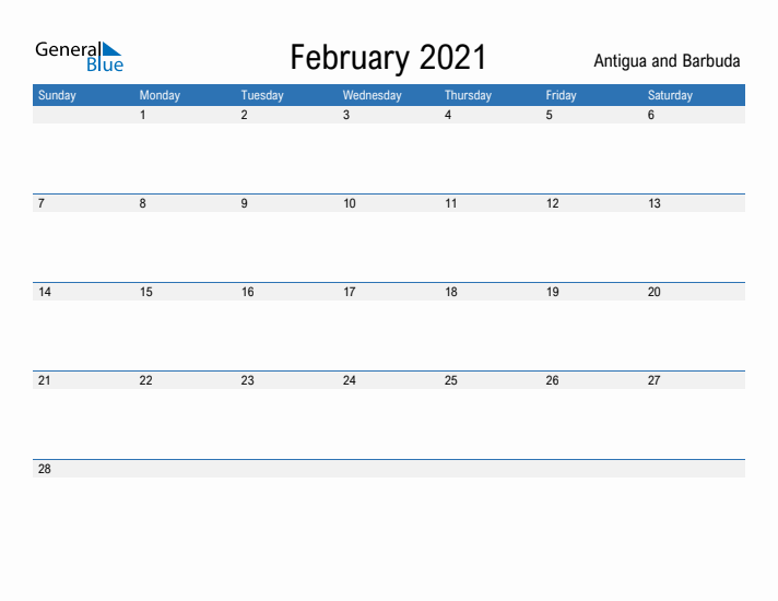 Fillable February 2021 Calendar