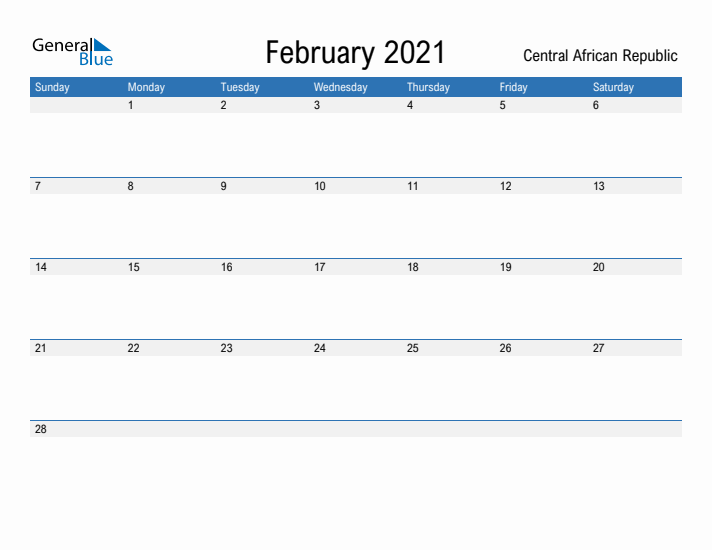 Fillable February 2021 Calendar