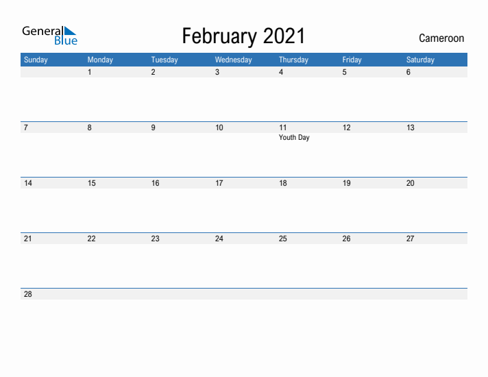 Fillable February 2021 Calendar