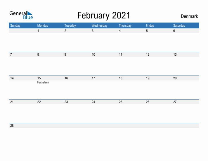 Fillable February 2021 Calendar