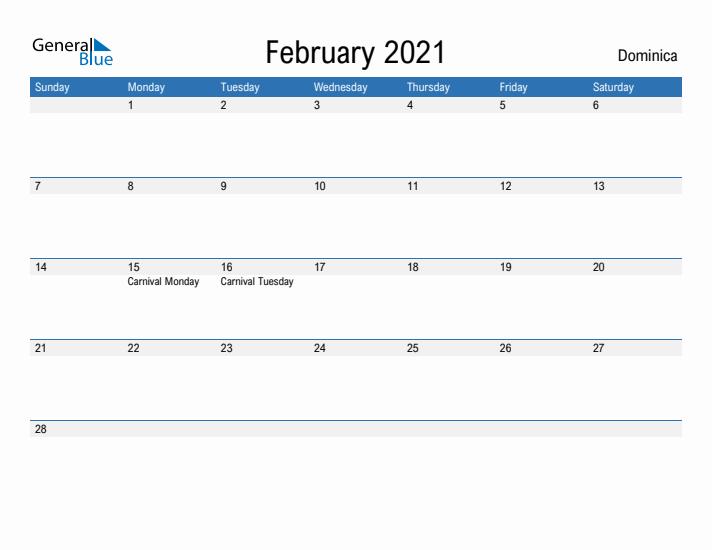 Fillable February 2021 Calendar