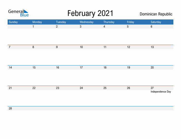 Fillable February 2021 Calendar